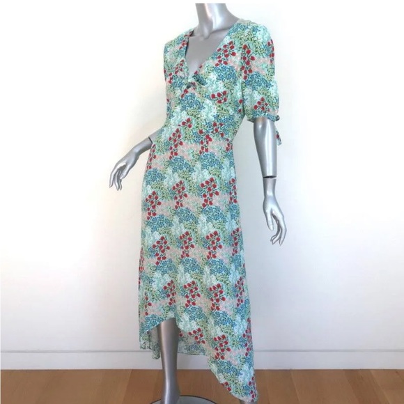 INTERMIX Nessa Silk Floral High-Low Dress size 0 - Picture 13 of 13